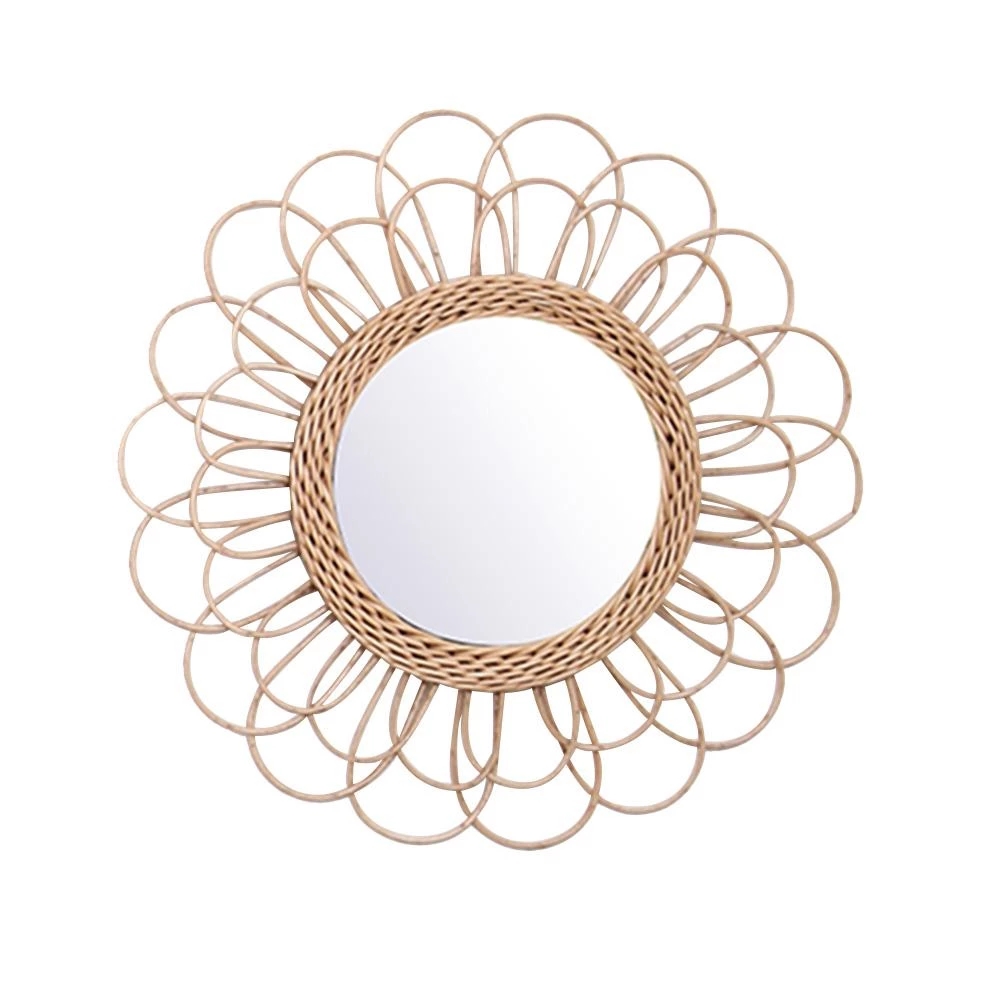 Rattan Mirror Round - Espelho de vime inovador arte para