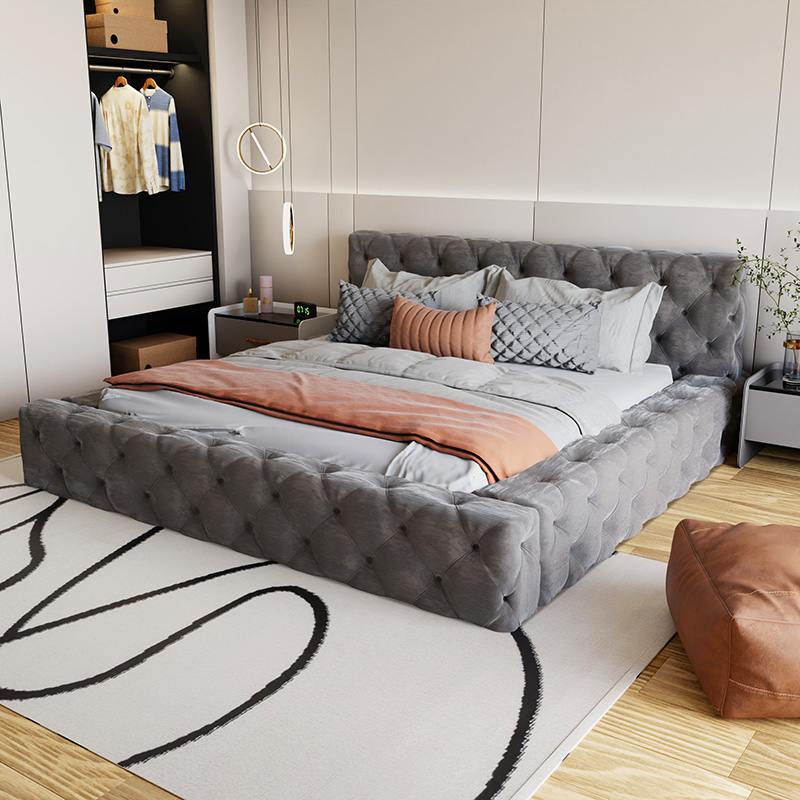 Interior Design Vintage Modern - Cama de luxo com detalhes nórdicos,