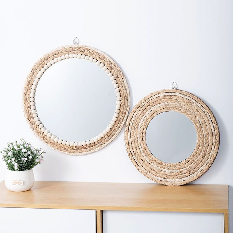 Rattan Mirror Round - Espelho Redondo Decorativo de Rattan, Espelho