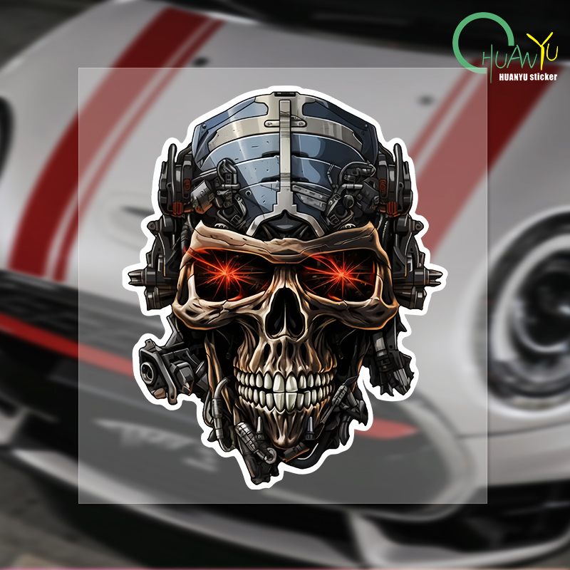 Interior Design Course - Impermeável esqueleto cabeça carro adesivos, Auto