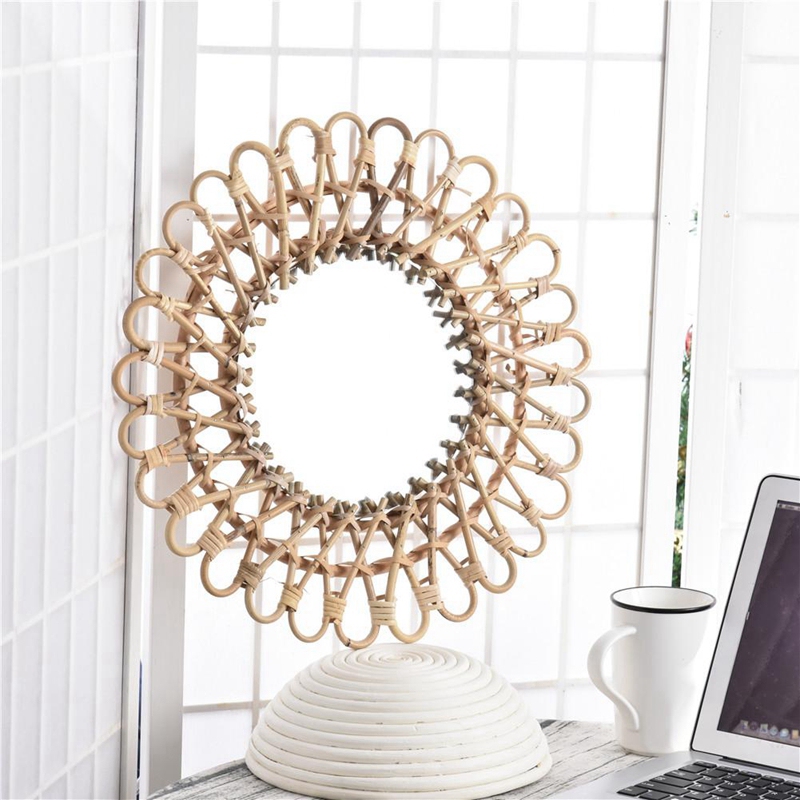 Espelho de Parede Redondo de V - Rattan Mirror Round avaliação e preço