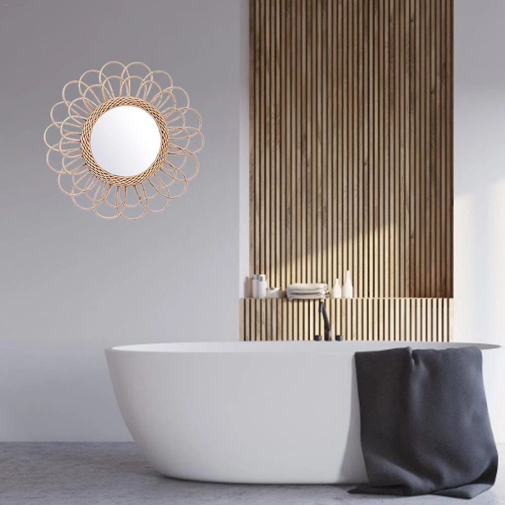 Espelho de vime inovador arte  - Rattan Mirror Round avaliação e preço