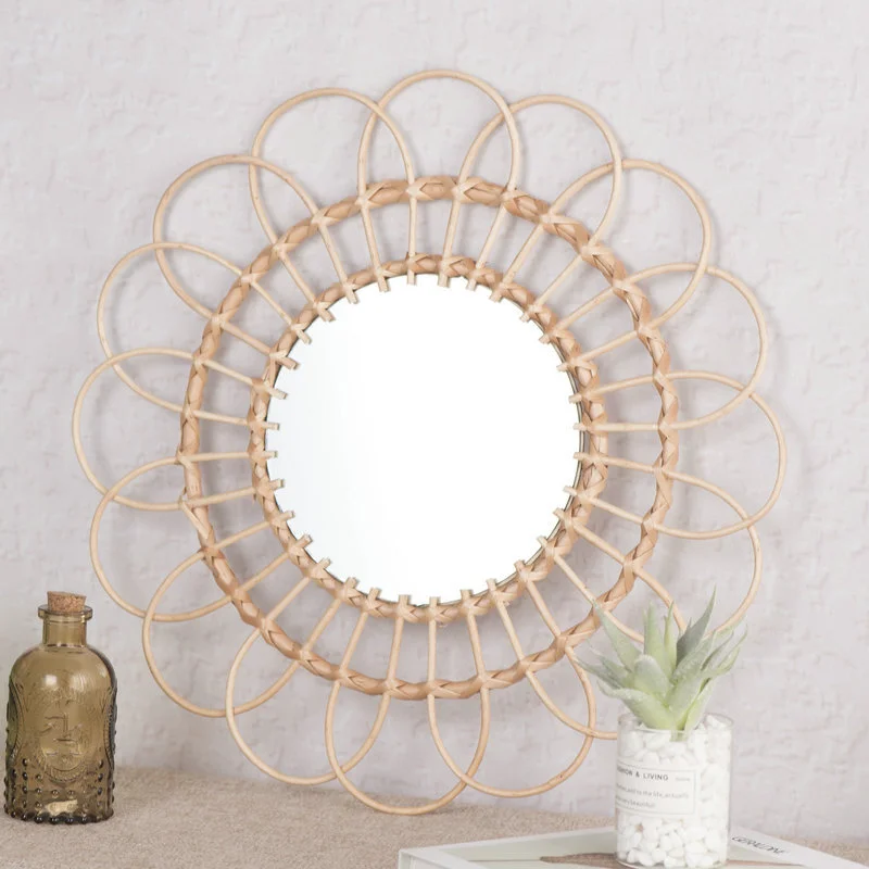 Espelho pendurado rattan giras - Rattan Mirror Round avaliação e preço