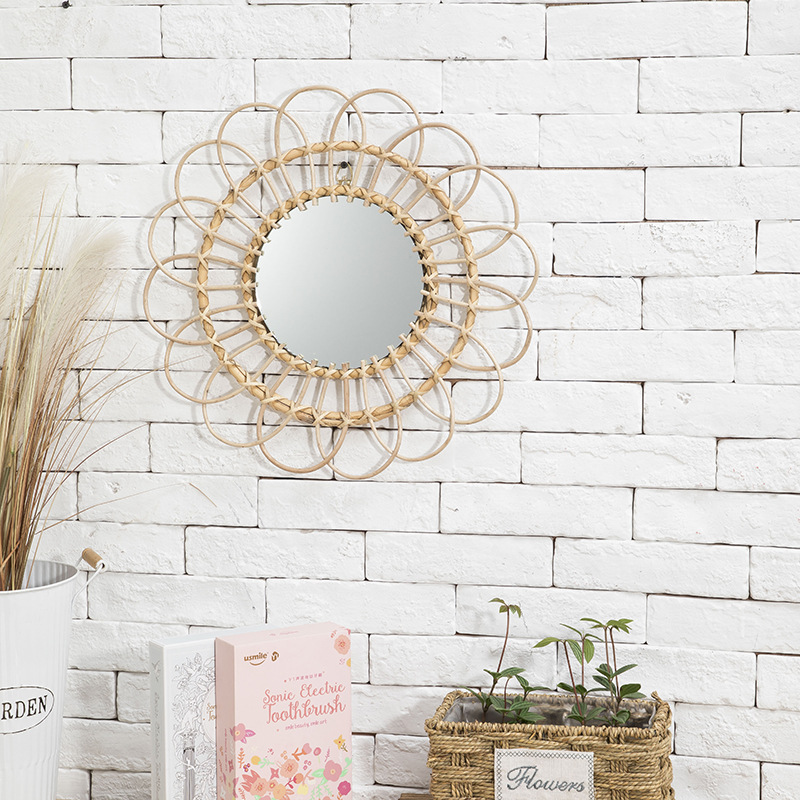 Espelho pendurado rattan giras - Rattan Mirror Round avaliação e preço