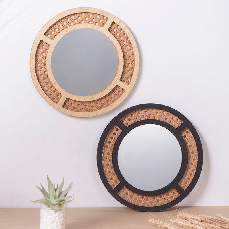 Espelho decorativo criativo fe - Rattan Mirror Round avaliação e preço
