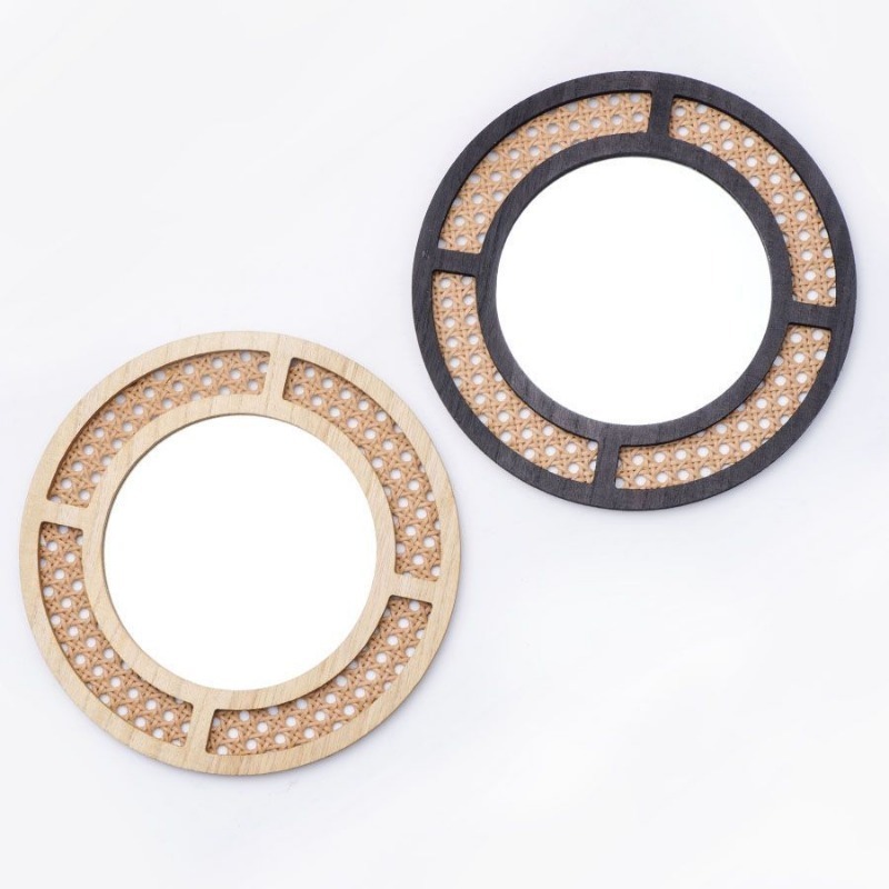 Espelho decorativo criativo fe - Rattan Mirror Round avaliação e preço