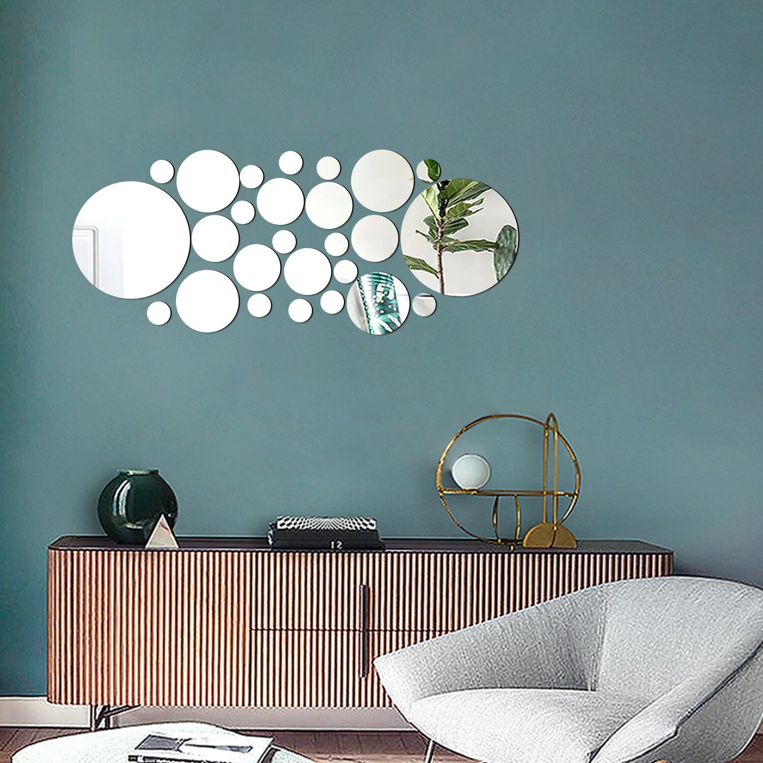 26 peças adesivo de parede de  - Rattan Mirror Round avaliação e preço