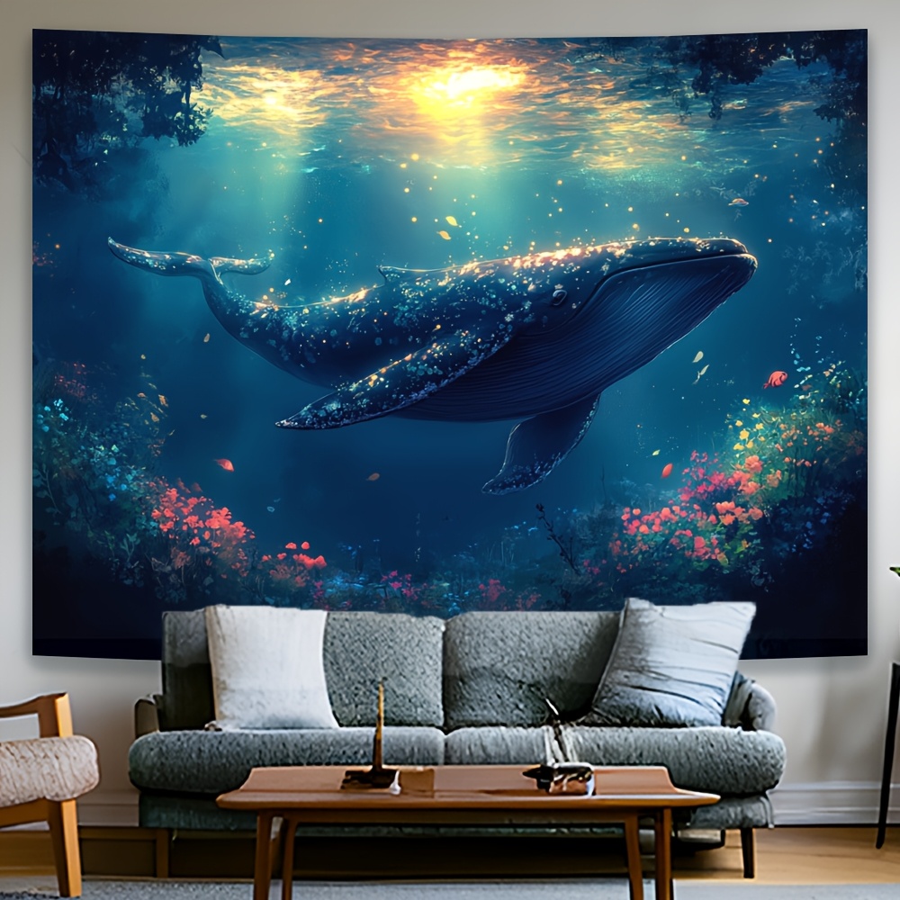 Baleia subaquática mural de pa - Interior Design Bali avaliação e preço