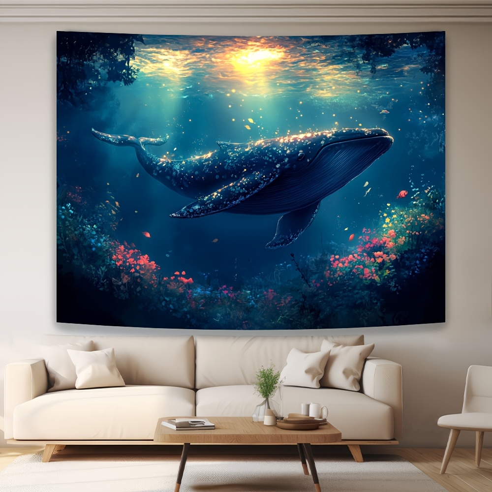 Baleia subaquática mural de pa - Interior Design Bali avaliação e preço