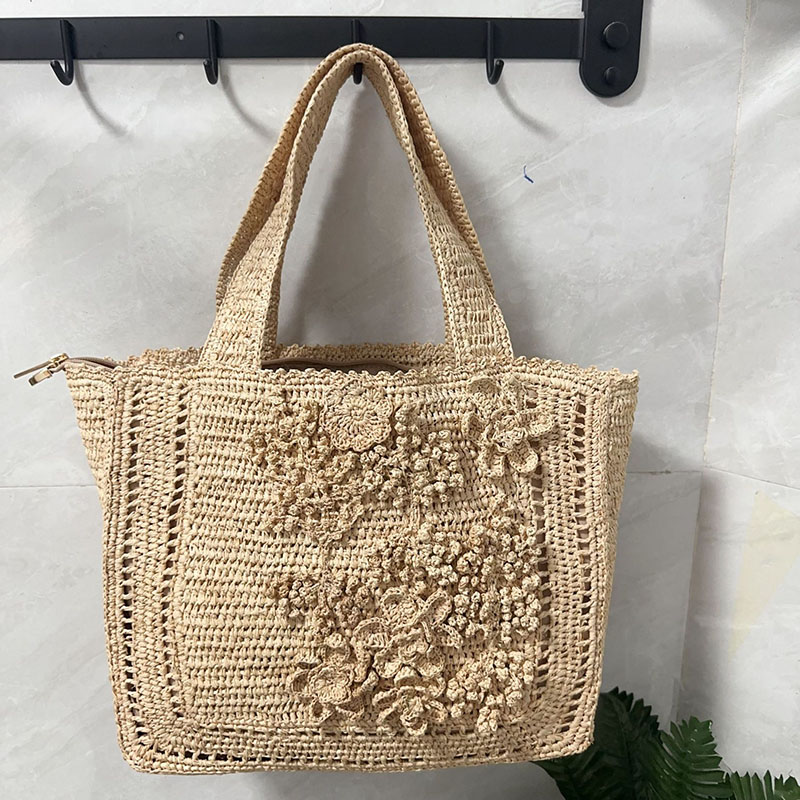 Bolsa de Palha Trançada Floral - Interior Design Bali avaliação e preço