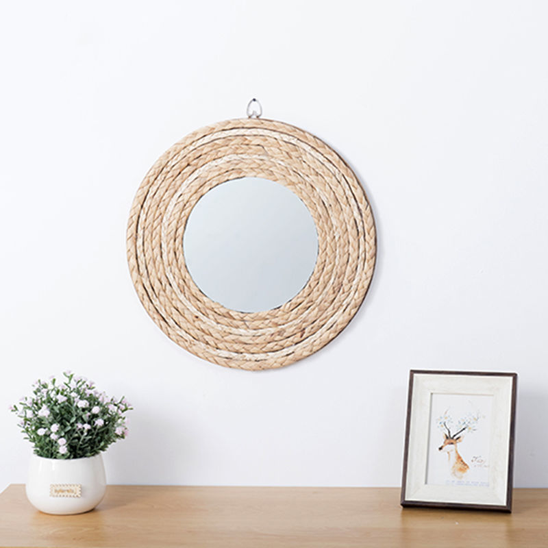 Espelho Redondo Decorativo de  - Rattan Mirror Round avaliação e preço
