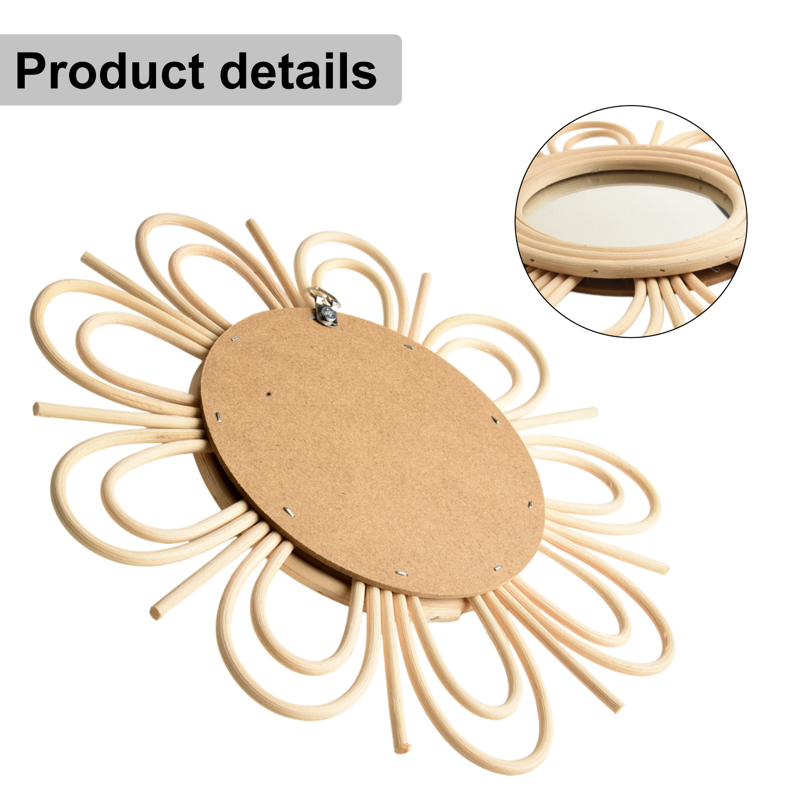 Espelho Suspenso de Rattan Boê - Rattan Mirror Round avaliação e preço