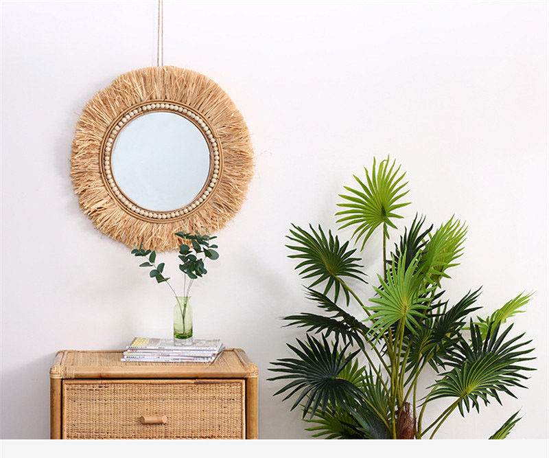 Espelhos decorativos de rattan - Rattan Mirror Round avaliação e preço