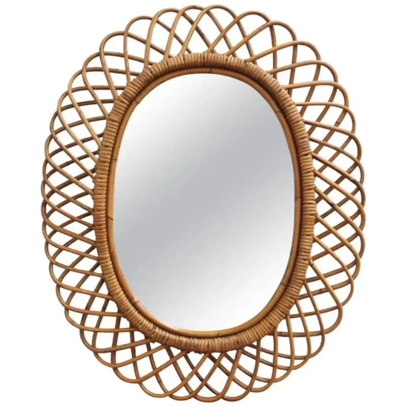 Espelho de parede redondo mode - Rattan Mirror Round avaliação e preço